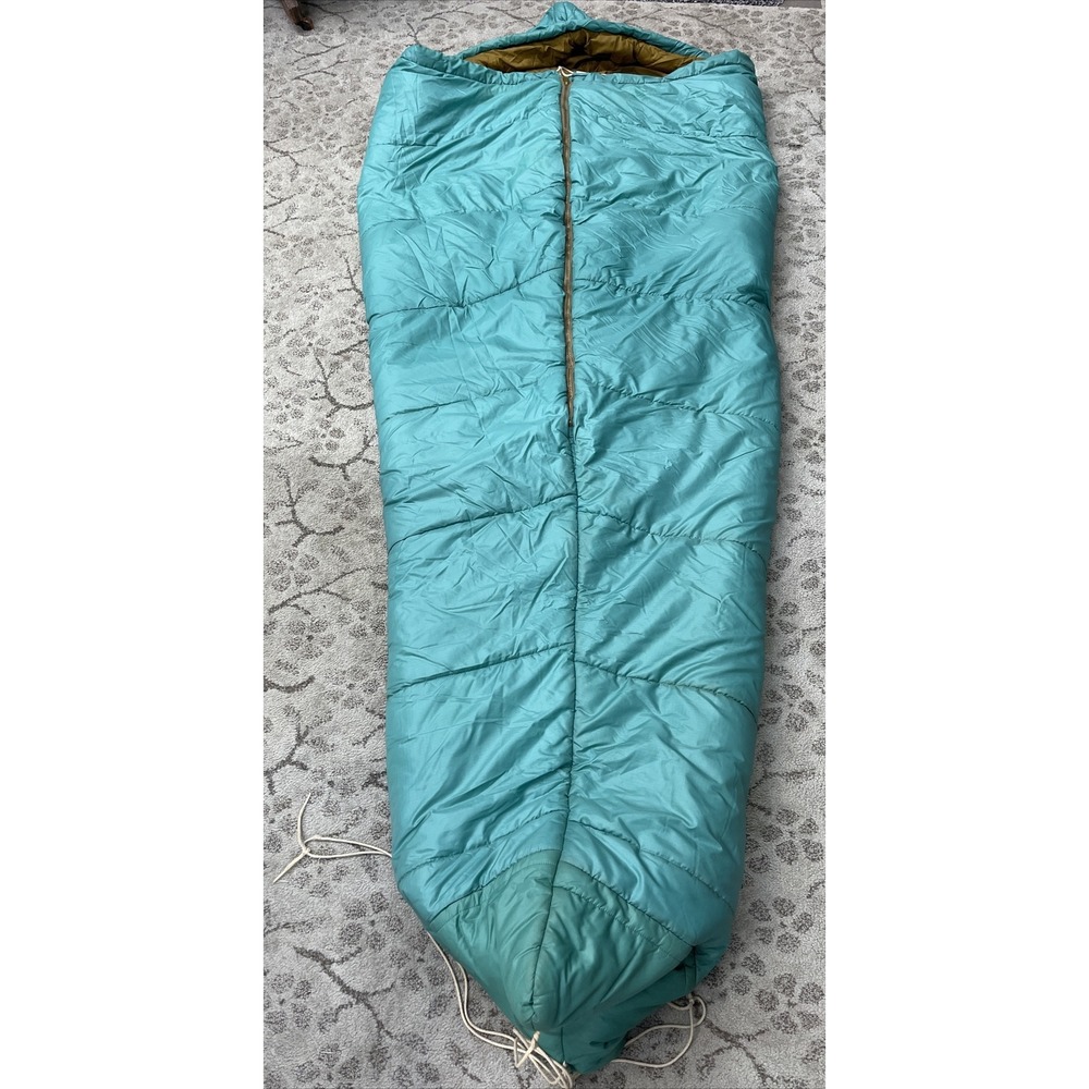 VTG 60s 70s REI COOP ‎ SLEEPING BAG MUMMY ADULT 83X34 MCKINLEY USA Teal